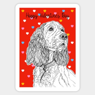 Spaniel Valentine's Day Greeting Sticker